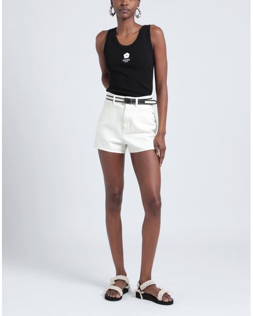 KENZO White Denim Shorts
