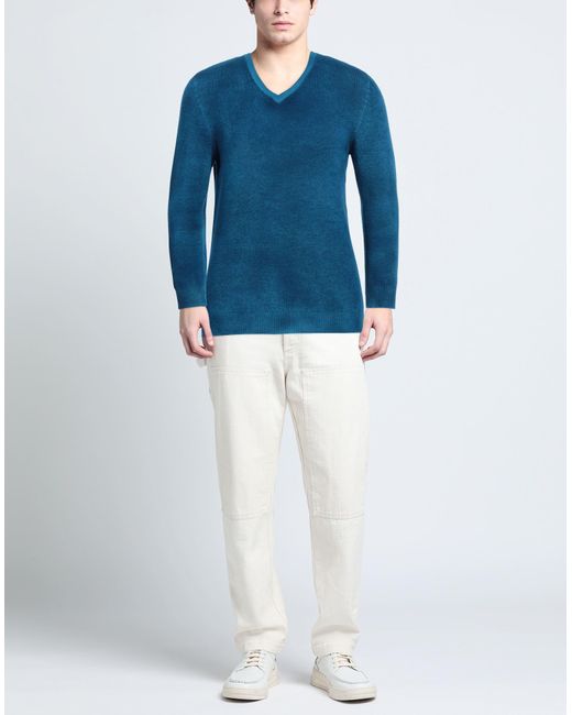 Pullover di 120% Lino in Blue da Uomo