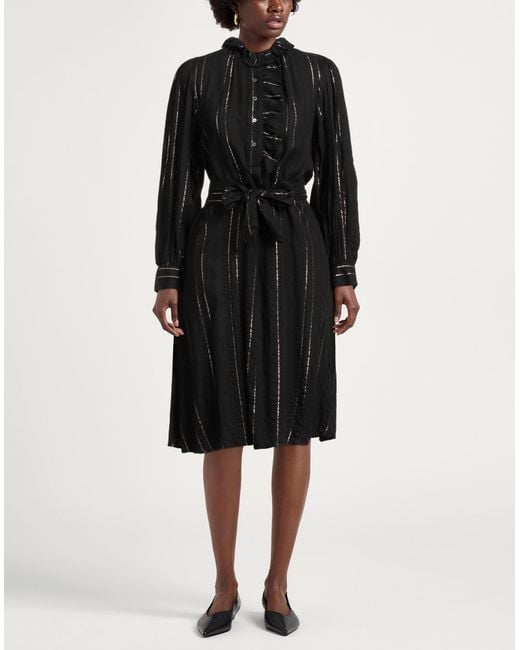 Antik Batik Black Midi Dress Viscose, Lurex
