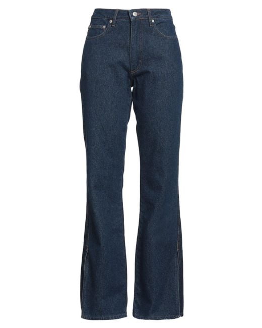 Oval Square Blue Jeans Cotton