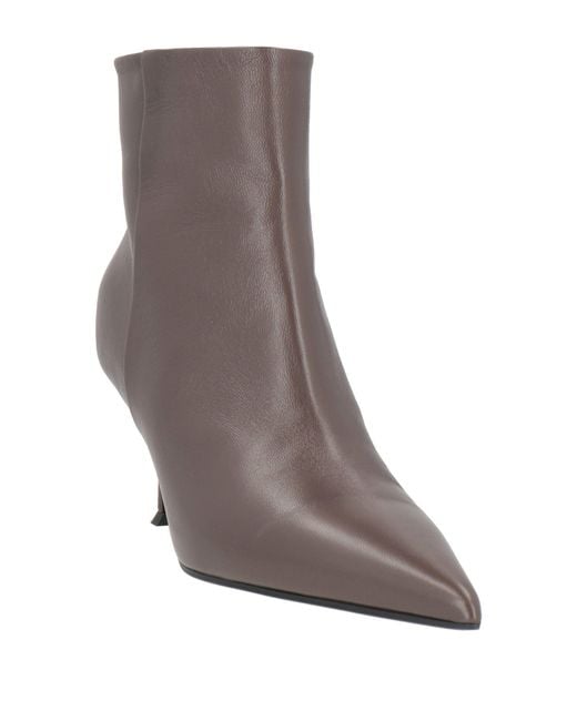 Lella Baldi Brown Taupe Ankle Boots Leather