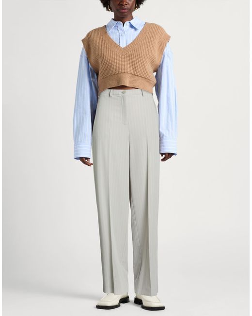 Patrizia Pepe White Pants Polyester, Viscose, Elastane