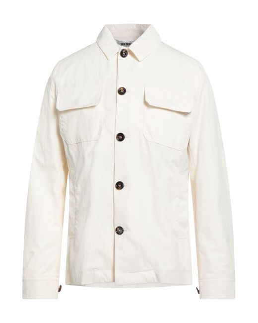 KIRED White Ivory Jacket Polyester, Polyamide, Cotton for men