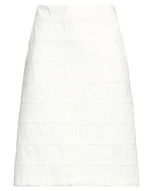 Akris White Denim Skirt