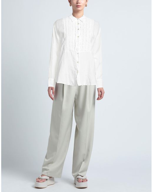 Camicia di 120% Lino in White