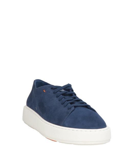 Santoni Blue Sneakers Leather