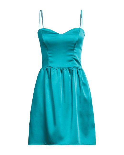 Rinascimento Blue Short Dress