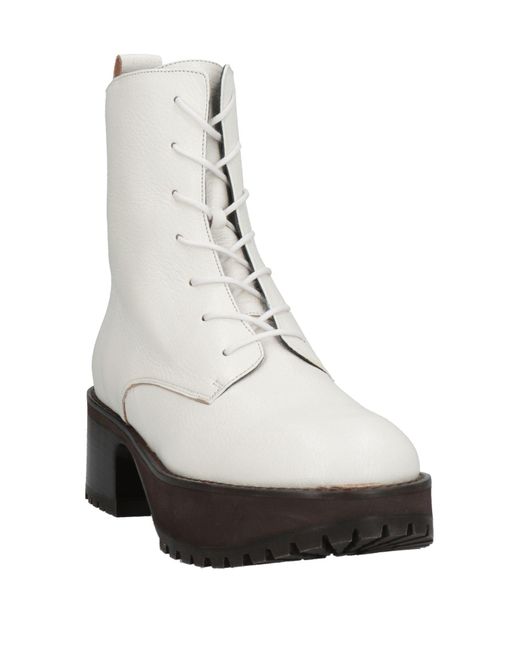 By Far White Ankle Boots