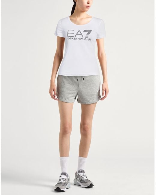 EA7 White T-Shirt Organic Cotton