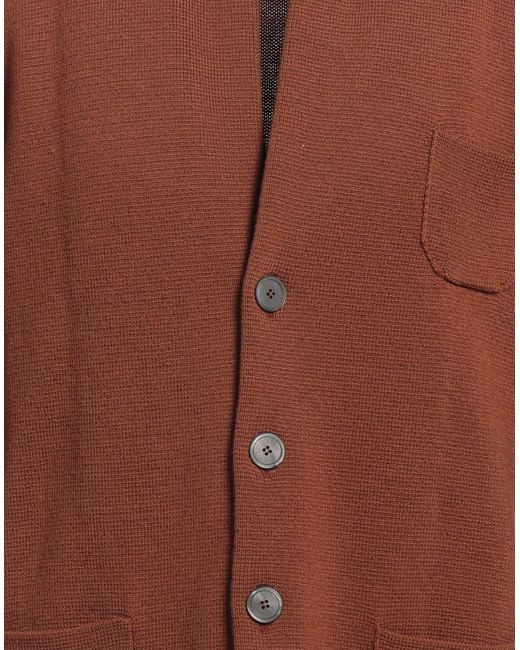 Alpha Studio Brown Cardigan for men