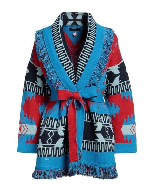 Cardigan Icon en jacquard de cachemire Alanui en coloris Blue