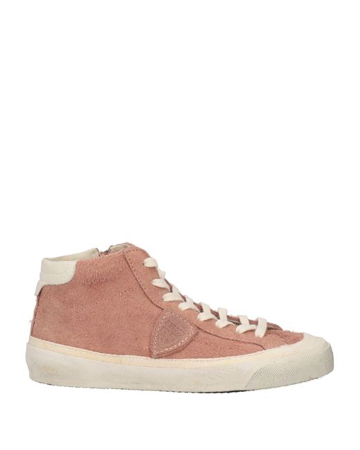 Philippe Model Pink Pastel Sneakers Leather, Textile Fibers