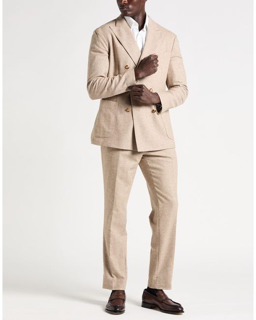Boglioli Natural Suit Wool, Polyamide, Silk, Polyester, Elastane for men