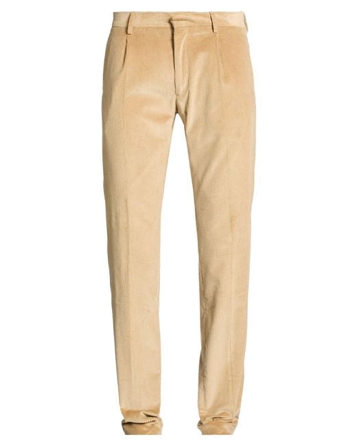 Moorer Natural Sand Pants Cotton for men