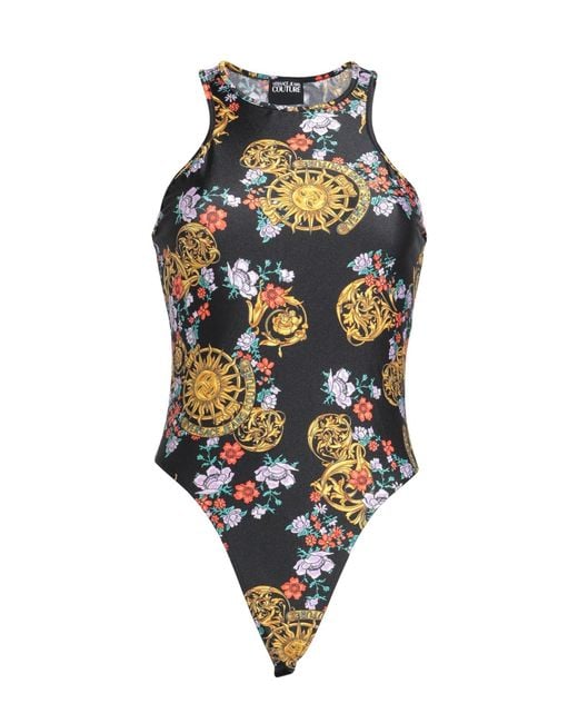 Versace Jeans Couture White Bodysuit Polyamide, Elastane