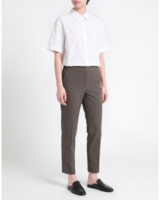 Clips Gray Pants Polyester, Viscose, Elastane