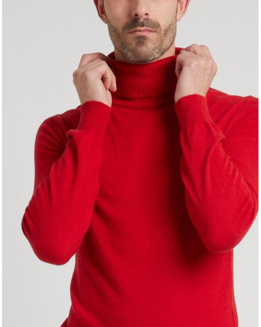 Daniele Alessandrini Red Turtleneck for men
