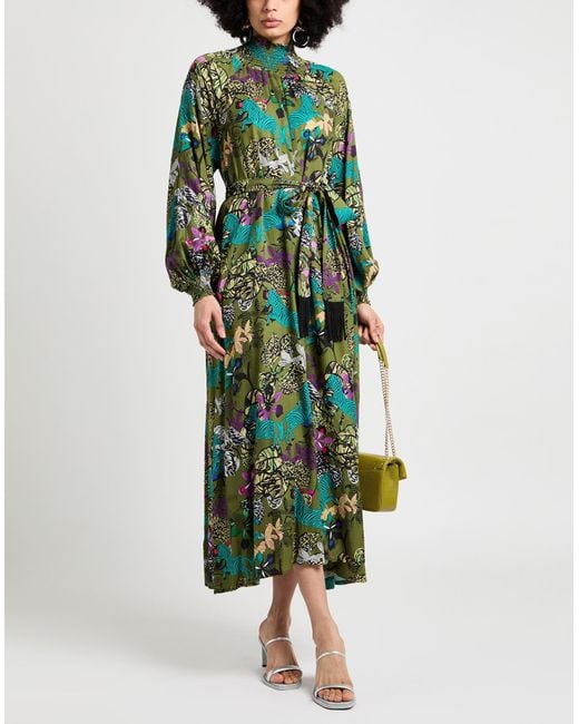 CONNOR & BLAKE Green Military Maxi Dress Viscose
