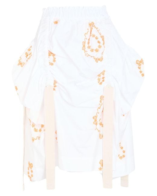 Jupe Midi Simone Rocha en coloris White
