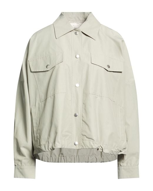 Peserico Gray Jacket Cotton, Polyamide