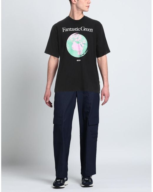 MSGM Black T-shirt for men