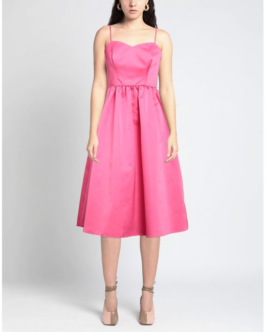 P.A.R.O.S.H. Pink Midi Dress