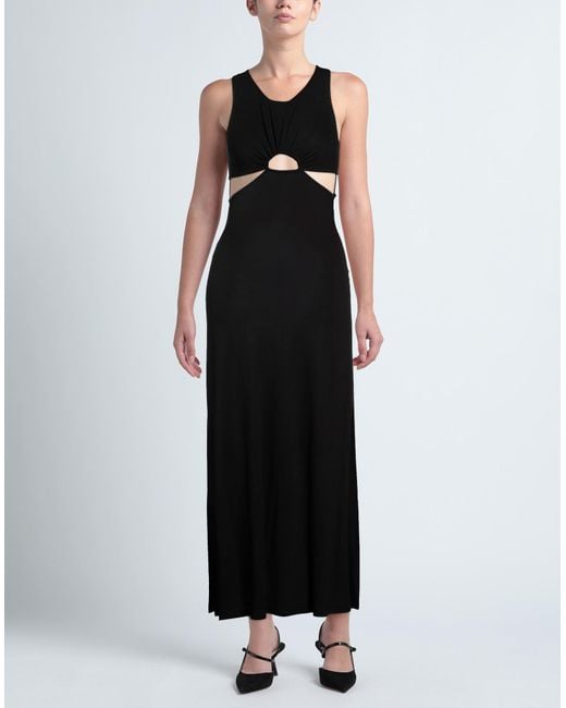 Pinko Black Maxi Dress Viscose