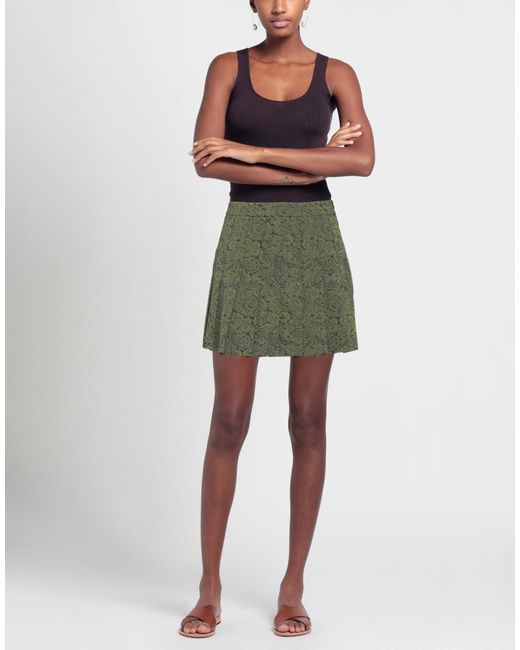 Soallure Green Mini Skirt
