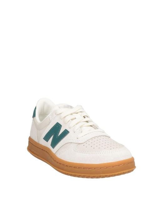 New Balance White T500 Sneakers Leather