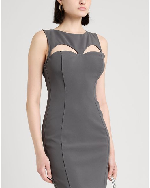 Elisabetta Franchi Gray Midi-Kleid