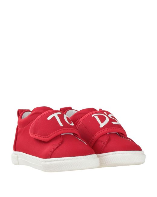 Tod's Red Sneakers Textile Fibers