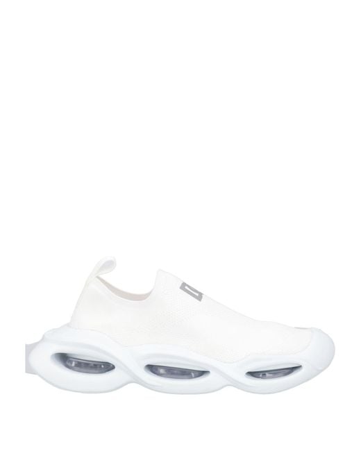 Dolce & Gabbana White Stretch Mesh Wave Sneakers for men