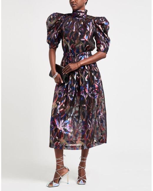 Sabina Musayev Purple Midi-Kleid