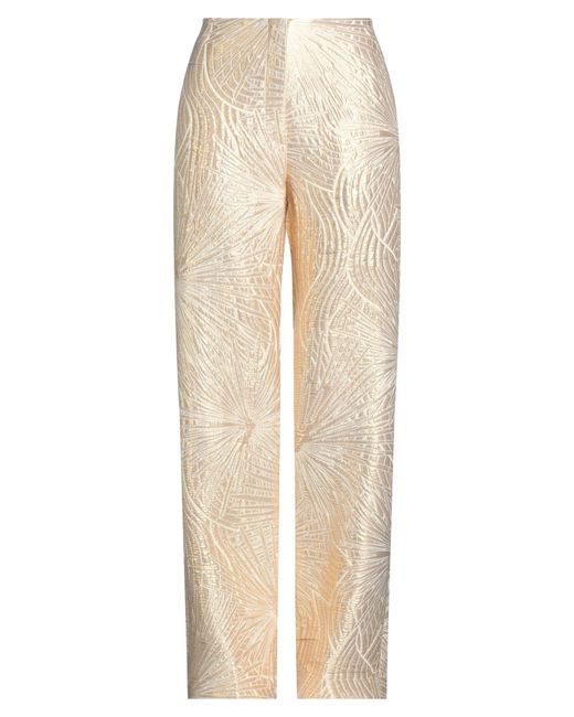 Forte_forte Natural Pants Polyamide, Polyester, Cotton, Metallic Polyester