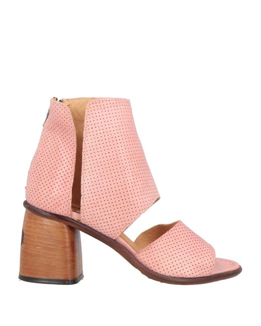JP/DAVID Pink Ankle Boots Leather