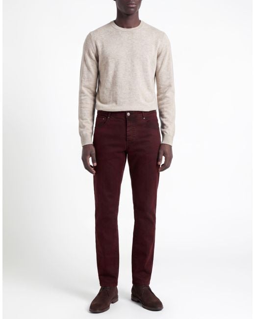 PT Torino Red Pants Cotton, Elastane for men