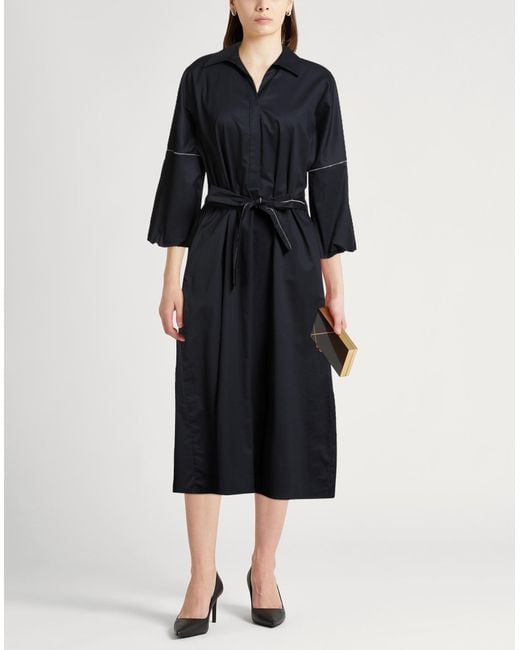 Peserico Black Midi-Kleid