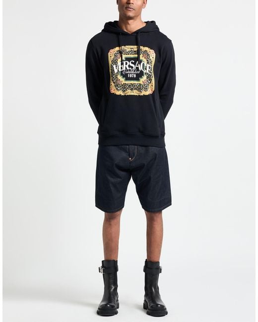 Versace Black Sweatshirt Cotton for men
