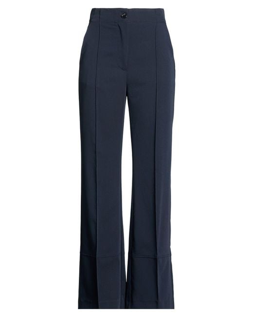 ALESSIA SANTI Blue Pants Polyester, Viscose, Elastane