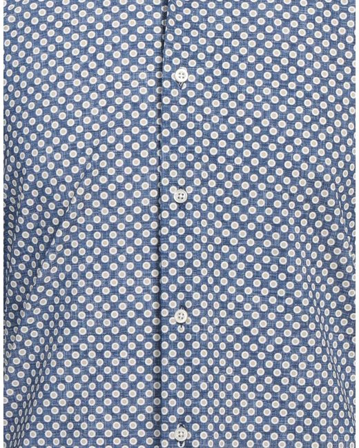 Ghirardelli Blue Shirt Polyamide, Elastane for men