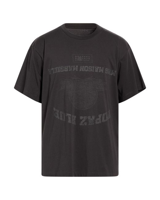 MM6 by Maison Margiela Black T-Shirt Cotton for men