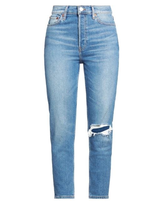 Re/done Blue Jeans Cotton, Polyester, Elastomultiester, Elastane
