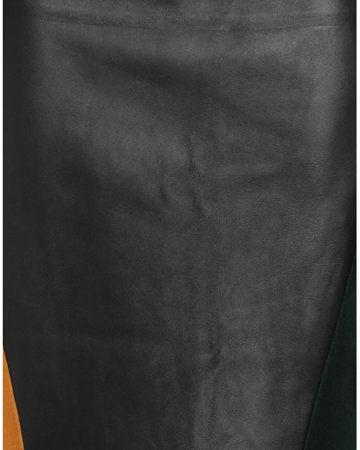 Marni Black Midi Skirt Virgin Wool, Cotton, Leather