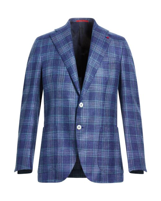 Isaia Blue Blazers for men