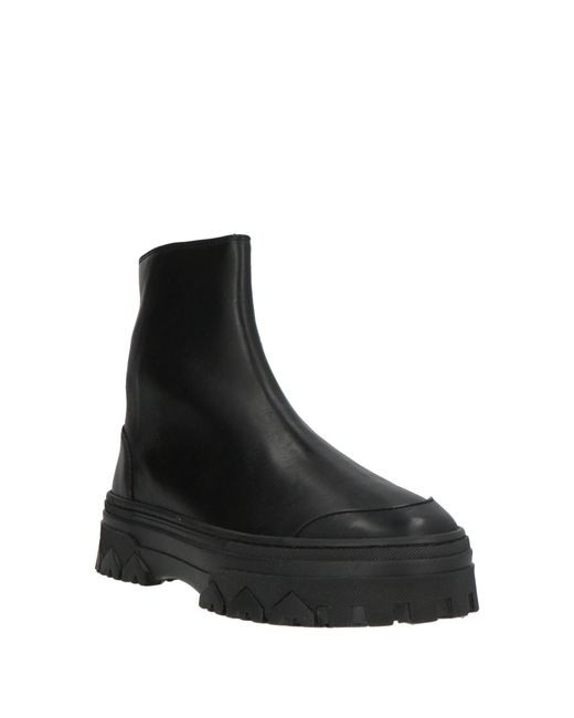 Patrizia Pepe Black Ankle Boots Leather