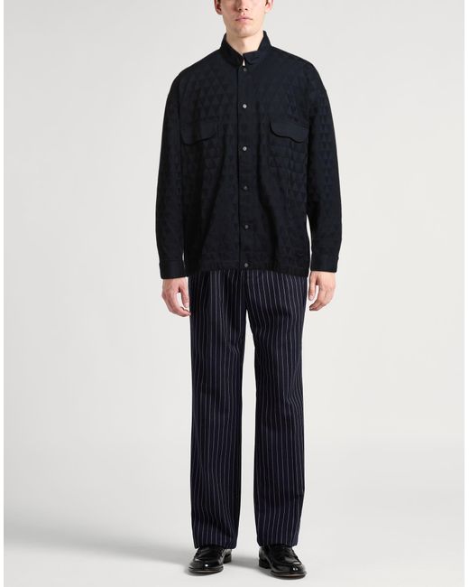 Emporio Armani Blue Shirt Cotton for men