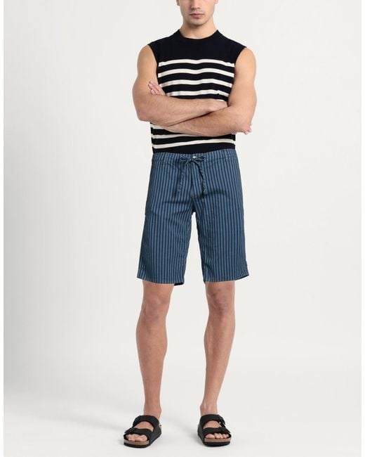 Daniele Alessandrini Blue Shorts & Bermuda Shorts Cotton, Elastane for men