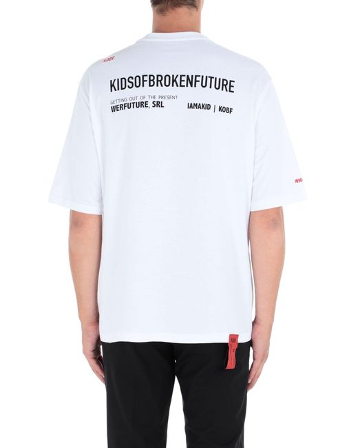 Kidsofbrokenfuture White T-shirt for men