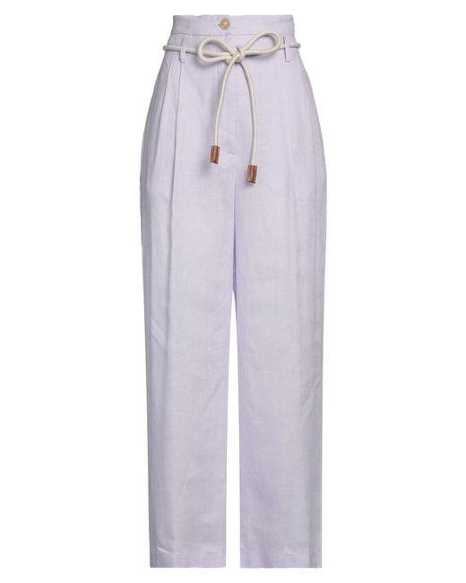 Erika Cavallini Semi Couture Purple Pants