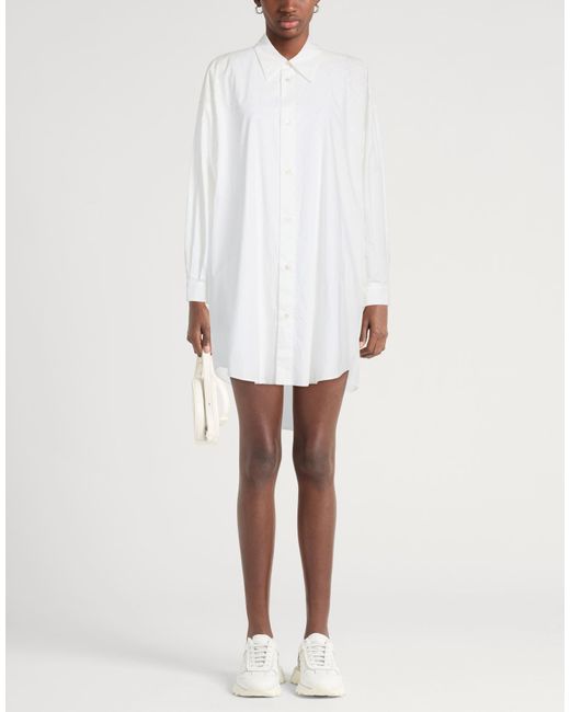 MM6 by Maison Margiela White Midi Dress Cotton